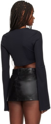 Louisa Ballou Black Classic Cardigan