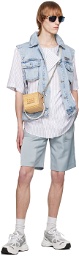 Feng Chen Wang Blue Shirt & Denim Vest Set