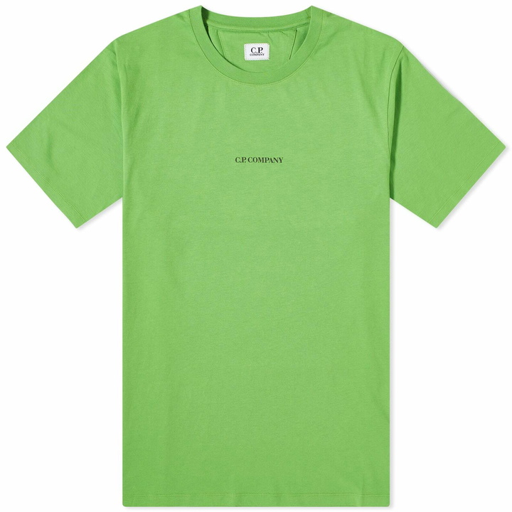 Photo: C.P. Company Men's Small Logo T-Shirt in Classic Green