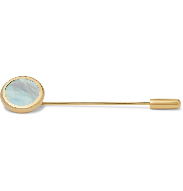 Photo: Kingsman - Deakin & Francis Gold-Plated Mother-of-Pearl Tie Pin - Gold