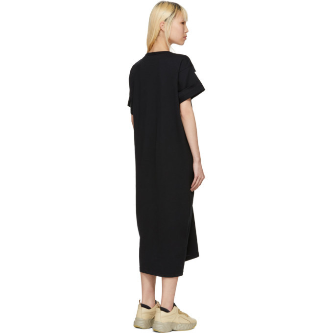 Facetasm Black and White Tape T-Shirt Dress Facetasm