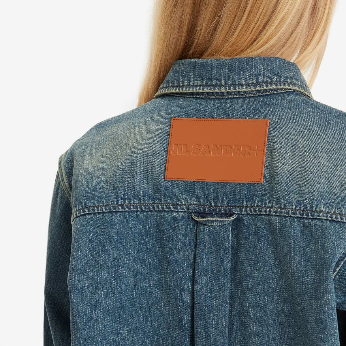 Jil Sander+ Women's Oversized Denim Long Sleeve Shirt in Blue