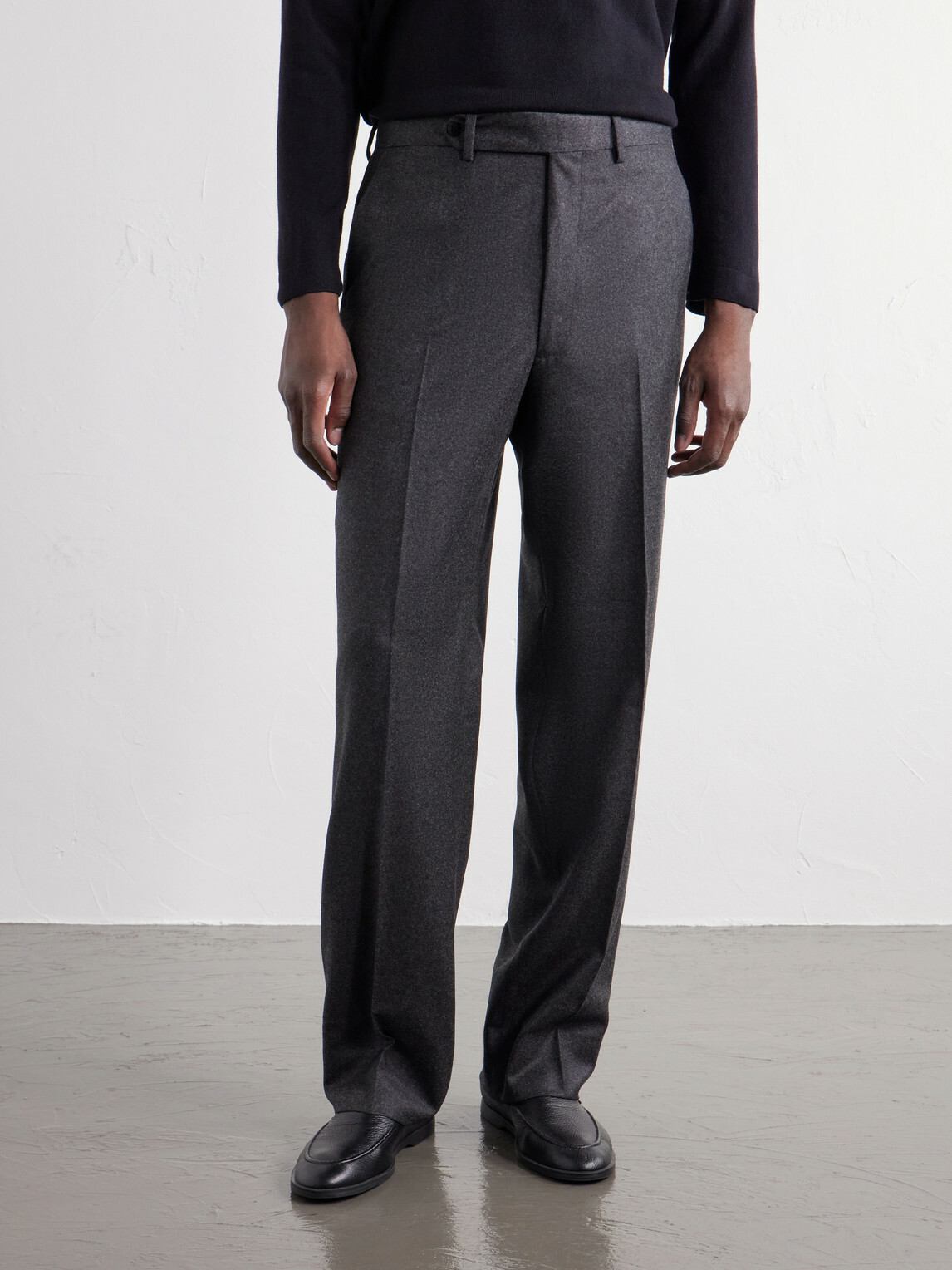 Stòffa - Straight-Leg Wool And Cashmere-Blend Flannel Trousers - Gray