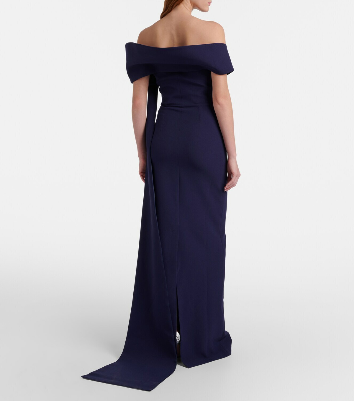 Safiyaa Giorgia off-shoulder crêpe gown
