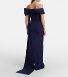 Safiyaa Giorgia off-shoulder crêpe gown