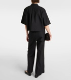 Toteme High-rise cotton wide-leg pants