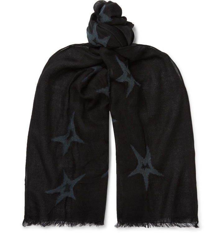 Photo: Paul Smith - Needle-Punched Wool Scarf - Black