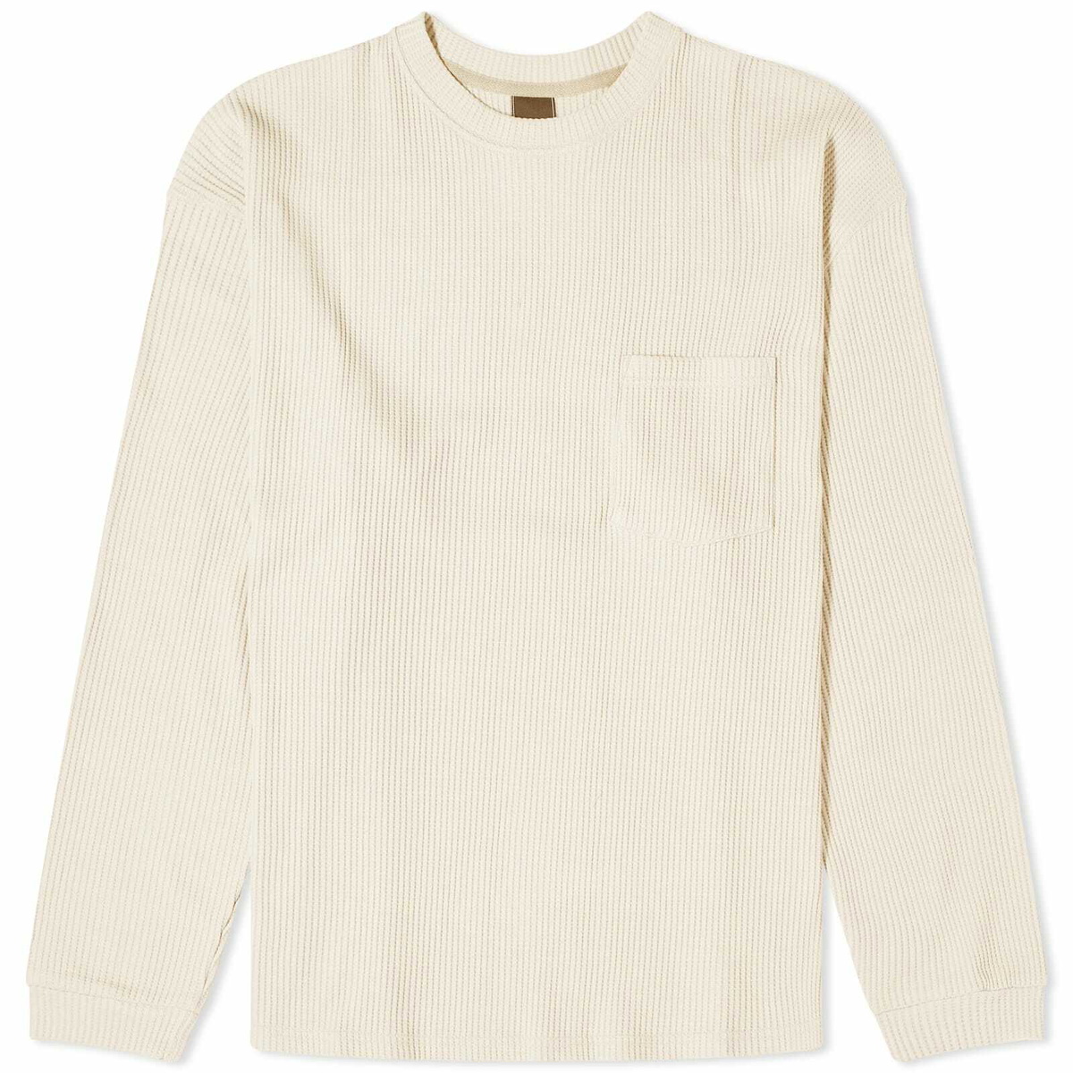 FrizmWORKS Men's Oversized Waffle Pocket T-Shirt in Dust Beige