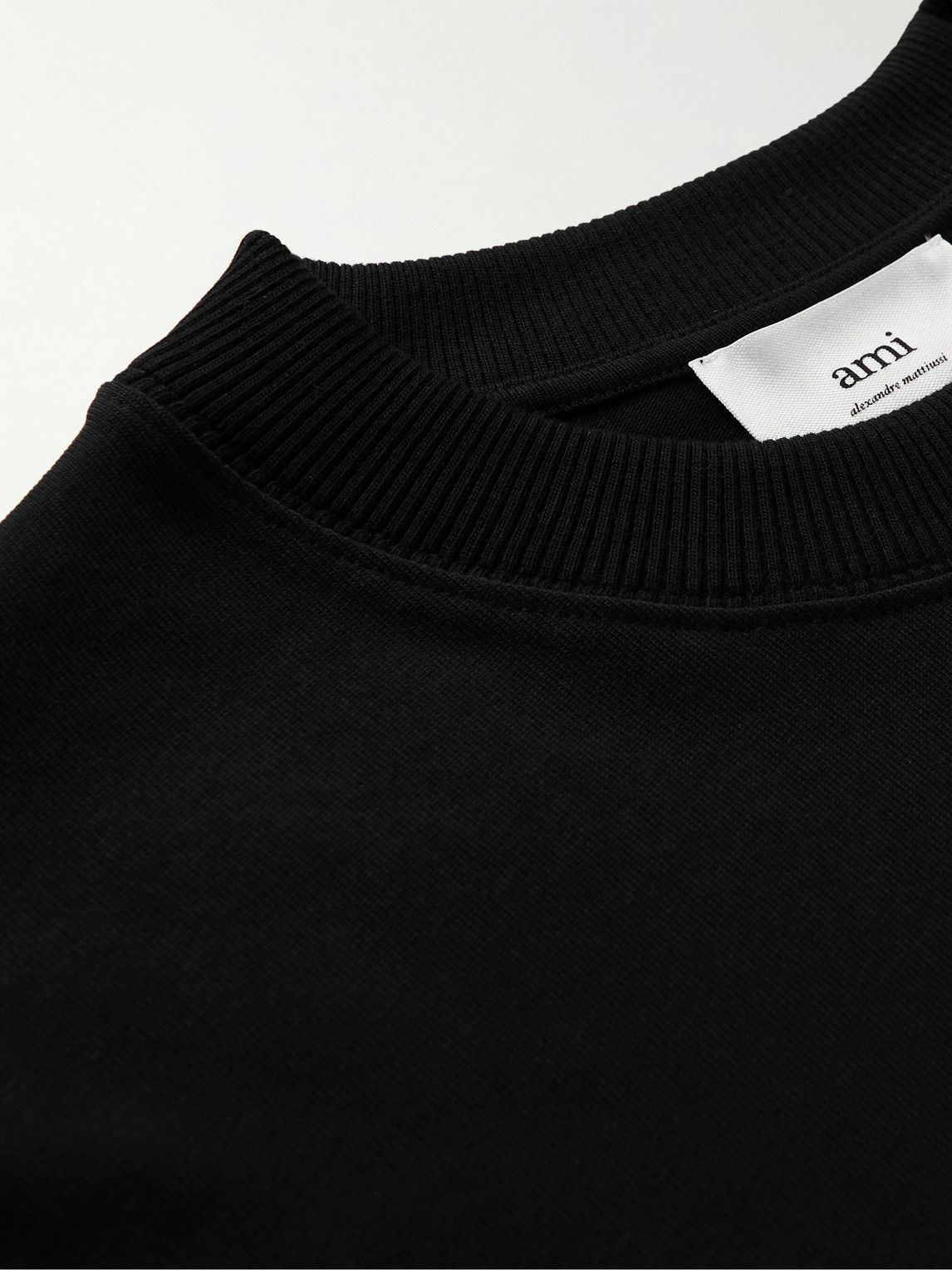 Ami Paris Black Cotton T-shirt