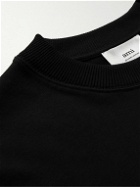 AMI PARIS - Logo-Embroidered Cotton-Jersey T-Shirt - Black