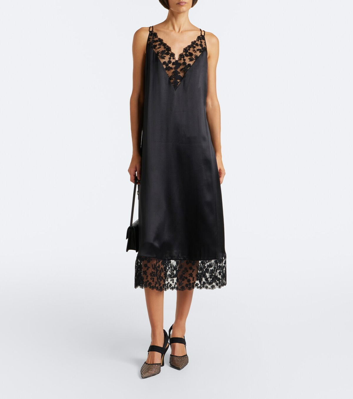 Fendi Colibrì embellished mesh and suede pumps