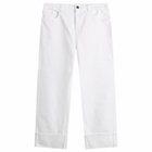 Róhe Women's Rohe Baggy fit turn-up denim in Optic White