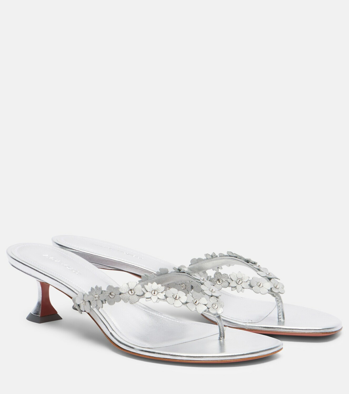 Amina Muaddi Janis embellished leather thong sandals
