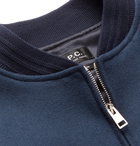 A.P.C. - Gaston Wool-Blend Bomber Jacket - Blue