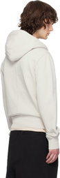 Entire Studios Off-White Slim Zip Up Hoodie
