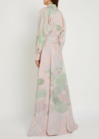 Bernadette Beatrice Printed Stretch-cotton Maxi Shirt Dress Pink