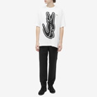 Comme des Garçons SHIRT Men's x Lacoste Vertical Croc T-Shirt in White/Black