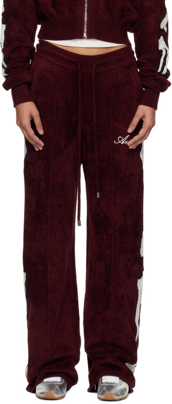 Photo: AMIRI Burgundy Bones Track Pants