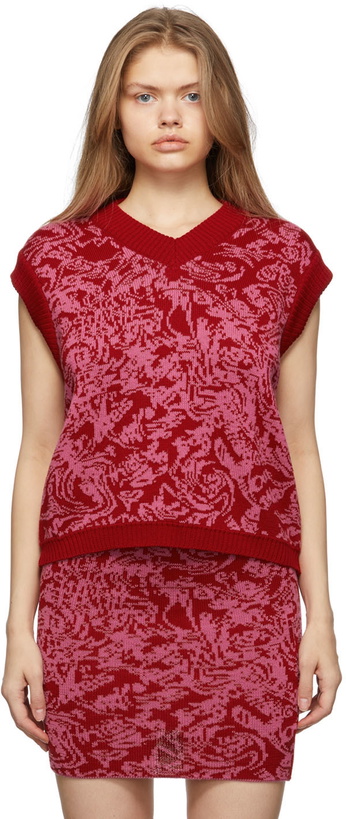 Photo: Serapis Red & Pink Knit Vest