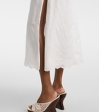 Magda Butrym Embroidered silk, wool and cotton-blend midi dress