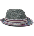 PAUL SMITH - Woven Straw Trilby Hat - Gray