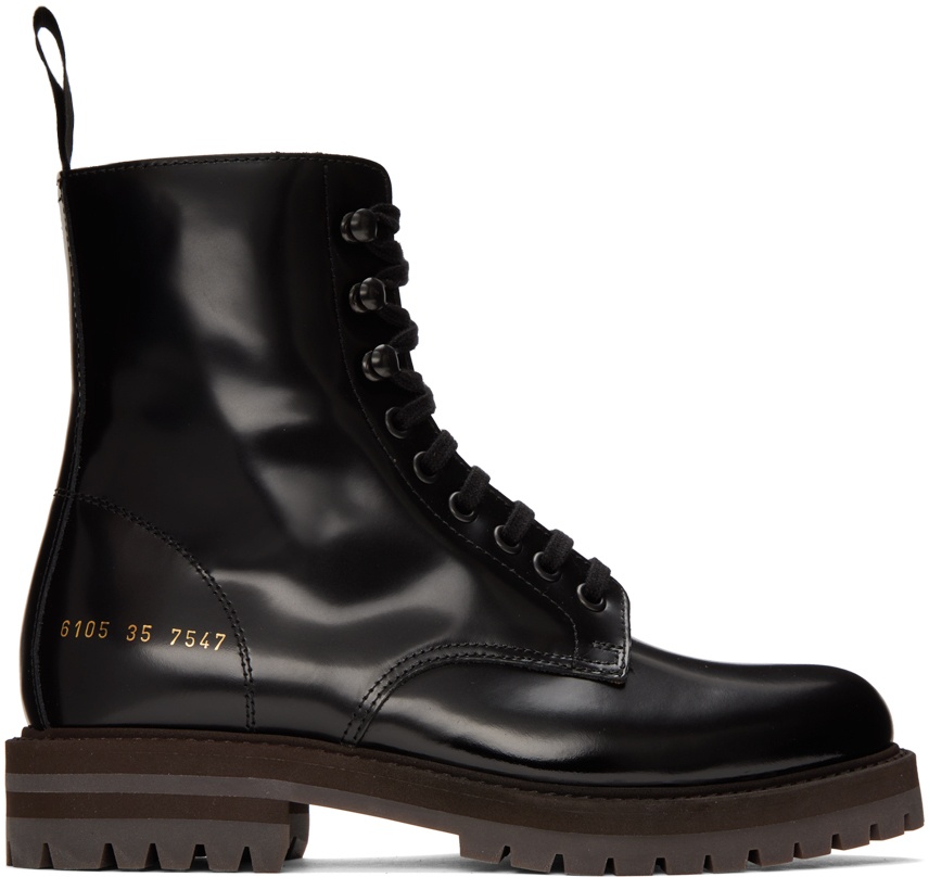 Photo: Common Projects Black Combat Ankle Boots