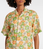 Marni Floral linen bowling shirt