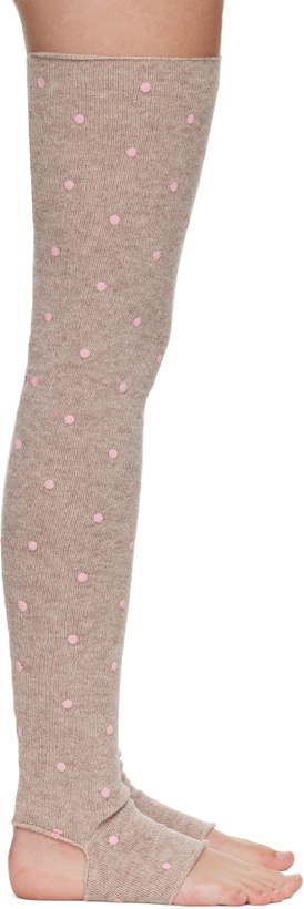 Photo: Ashley Williams Brown Knit Toeless Socks