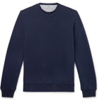 Brunello Cucinelli - Fleece-Back Stretch-Cotton Jersey Sweatshirt - Navy
