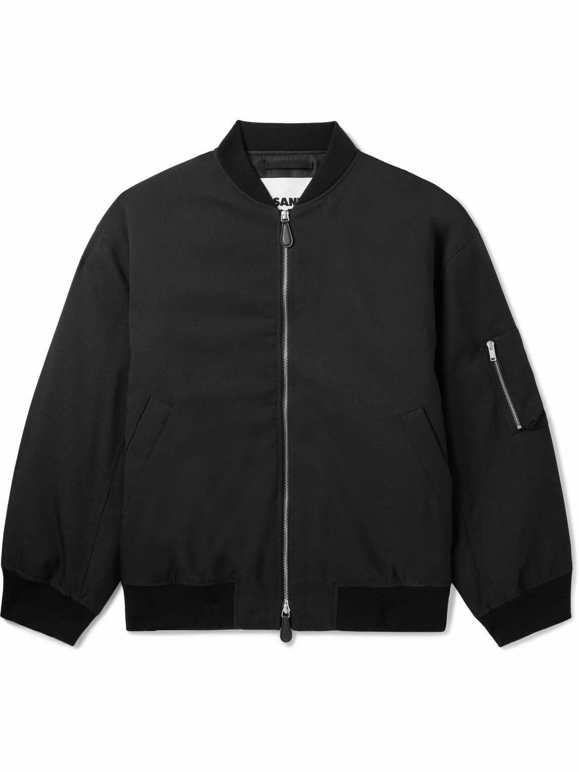 ジャケット・アウター JIL SANDER 00s Bomber Jacket Jil Sander - Padded Gabardine Bomber Jacket - Black Jil Sander