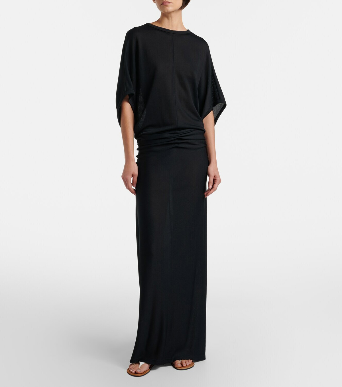 The Row Delyra ruched jersey gown