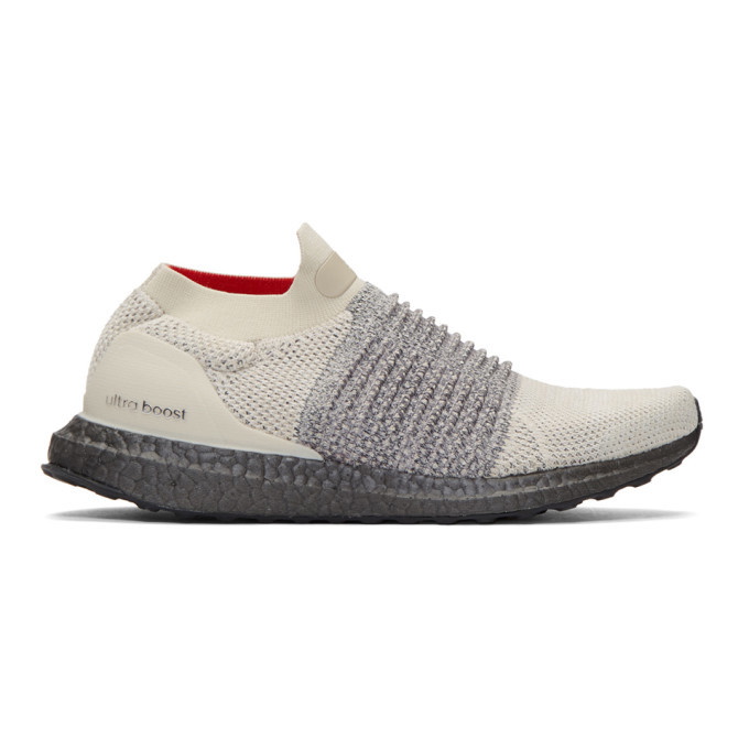Photo: adidas Originals White Laceless Ultraboost Sneakers