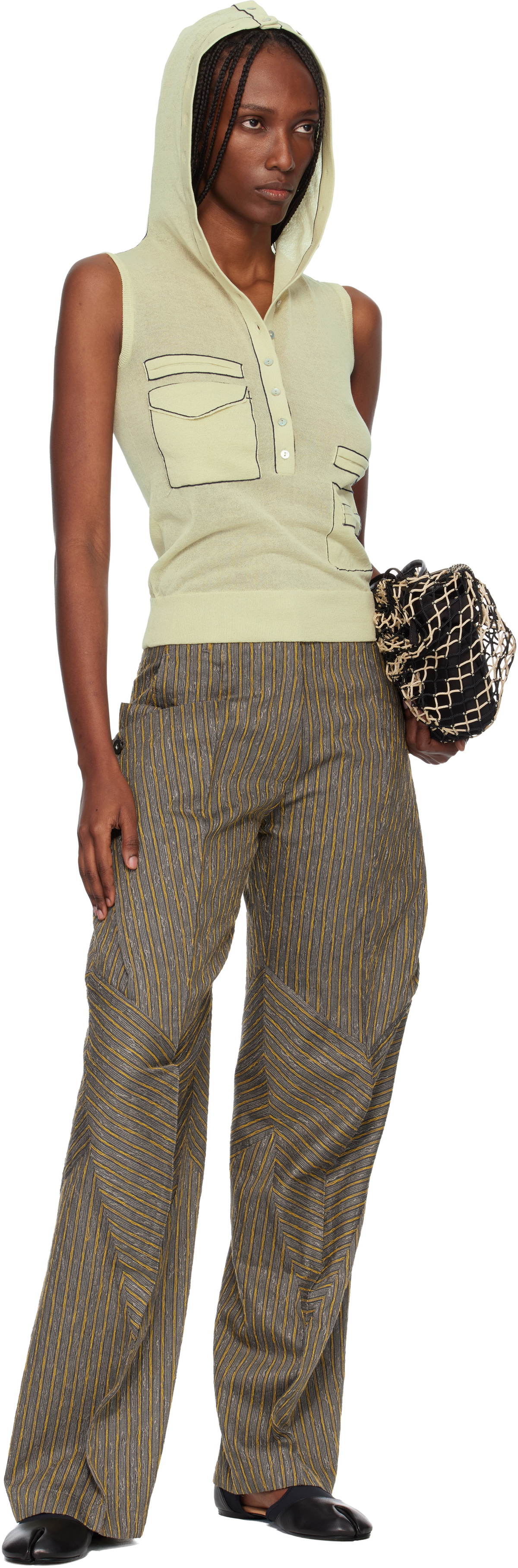 Kiko Kostadinov Gray & Yellow Centennial Trousers