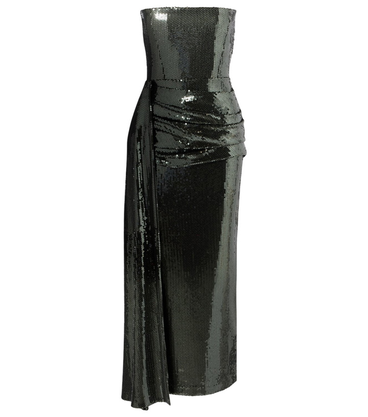 Photo: Alex Perry Draped sequined corset dress