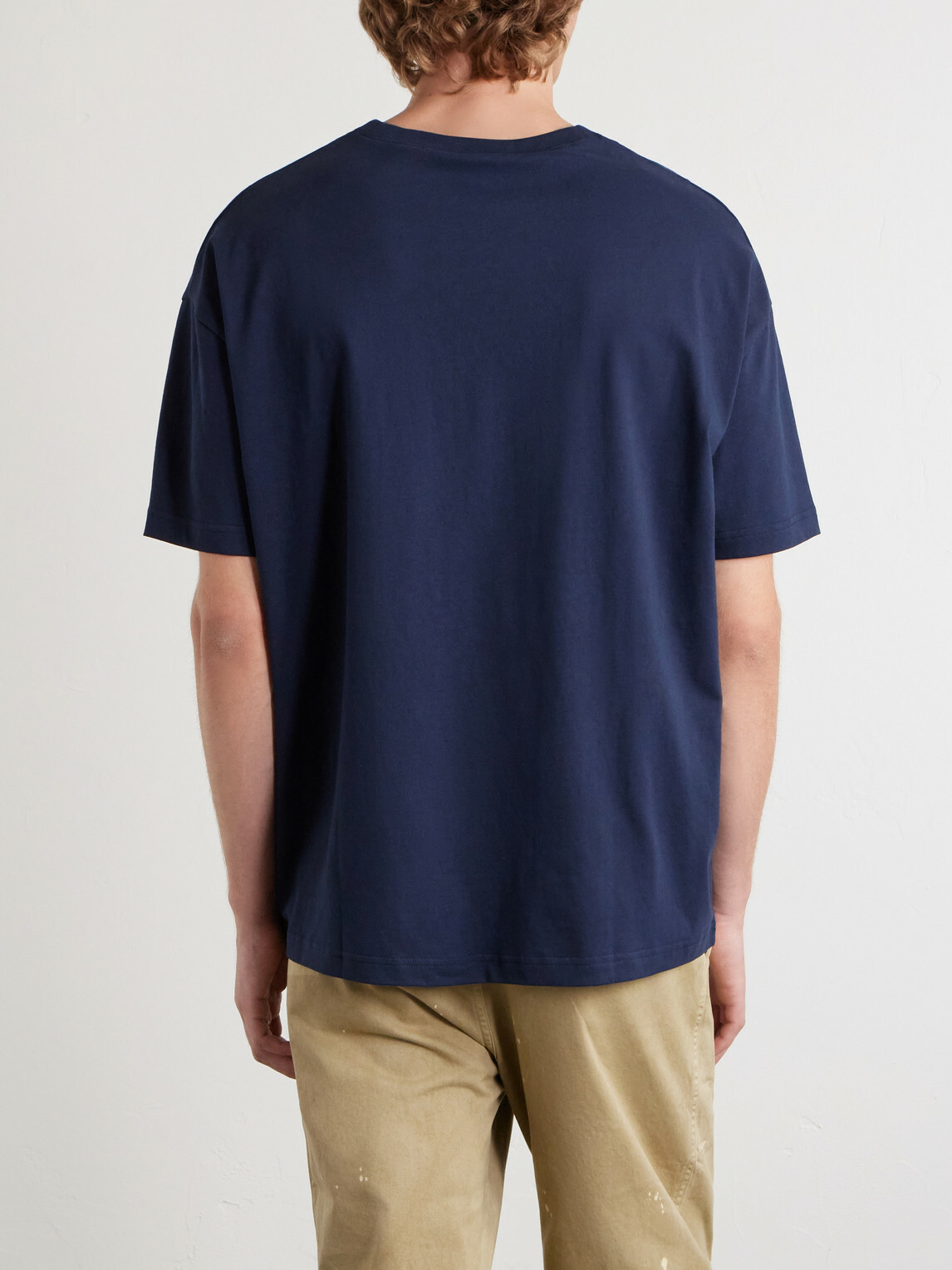 A.P.C. - Fragment Logo-Print Cotton-Jersey T-Shirt - Blue