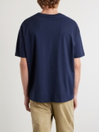 A.P.C. - Fragment Logo-Print Cotton-Jersey T-Shirt - Blue