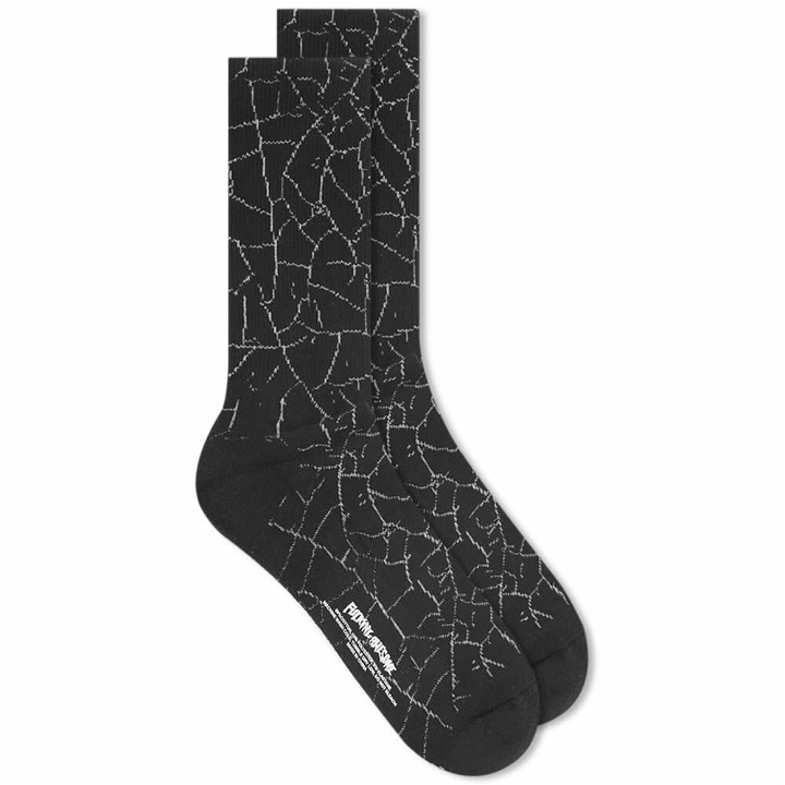 Photo: Fucking Awesome Men's Crackle Socks in Black/Reflective