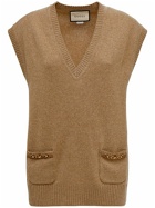 GUCCI - Cashmere Knit Vest W/ Chain Detail
