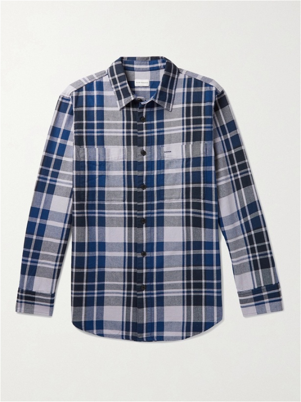 Photo: CLUB MONACO - Checked Cotton-Twill Shirt - Blue