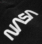 Heron Preston - NASA Embroidered Wool-Blend Beanie - Black