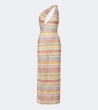 Missoni One-shoulder lamé maxi dress