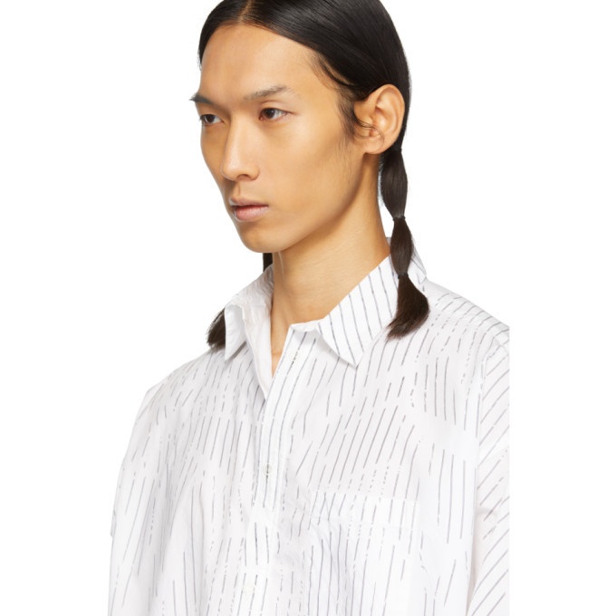 Doublet White Striped Compressed Hanger Mold Shirt Doublet
