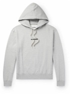 Jil Sander - Logo-Print Cotton-Jersey Hoodie - Gray