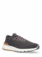 BRUNELLO CUCINELLI - Wool Knit Low Top Sneakers