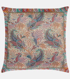 Etro Embroidered cotton cushion