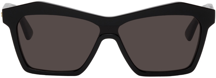 Photo: Bottega Veneta Black Shiny Sunglasses