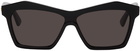 Bottega Veneta Black Shiny Sunglasses