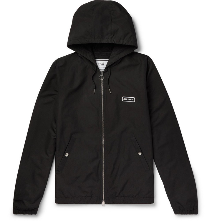 Photo: AMI - Logo-Detailed Tech-Jersey Jacket - Men - Black