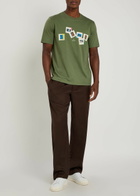 PS Paul Smith Slides Printed Cotton T-shirt Green