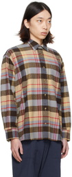 Madhappy Brown & Beige Check Shirt